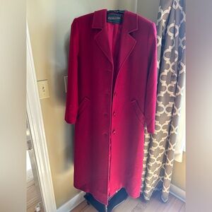 Red Vintage Pendleton 100% Wool Coat Women’s Size 8